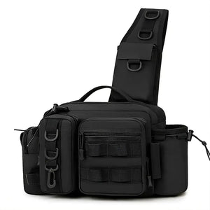 A Bolsa de Pesca Zanter Forest na cor preta vista de frente