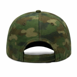 Boné de Pesca Zanter Hunter Camuflado visto de costas, com seu sistema de ajuste em foco