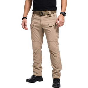 Calça Tática Masculina RipStop na cor caqui vista de frente