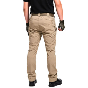 Calça Tática Masculina RipStop na cor caqui vista de costas