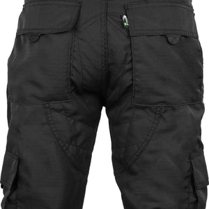 A Calça Tática Masculina Explorer Preta mostrada de costas em zoom, com destaque em seus dois bolsos traseiros