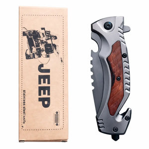 Ao lado esquerdo a caixa e do lado direito o Canivete Tático Lince fechado