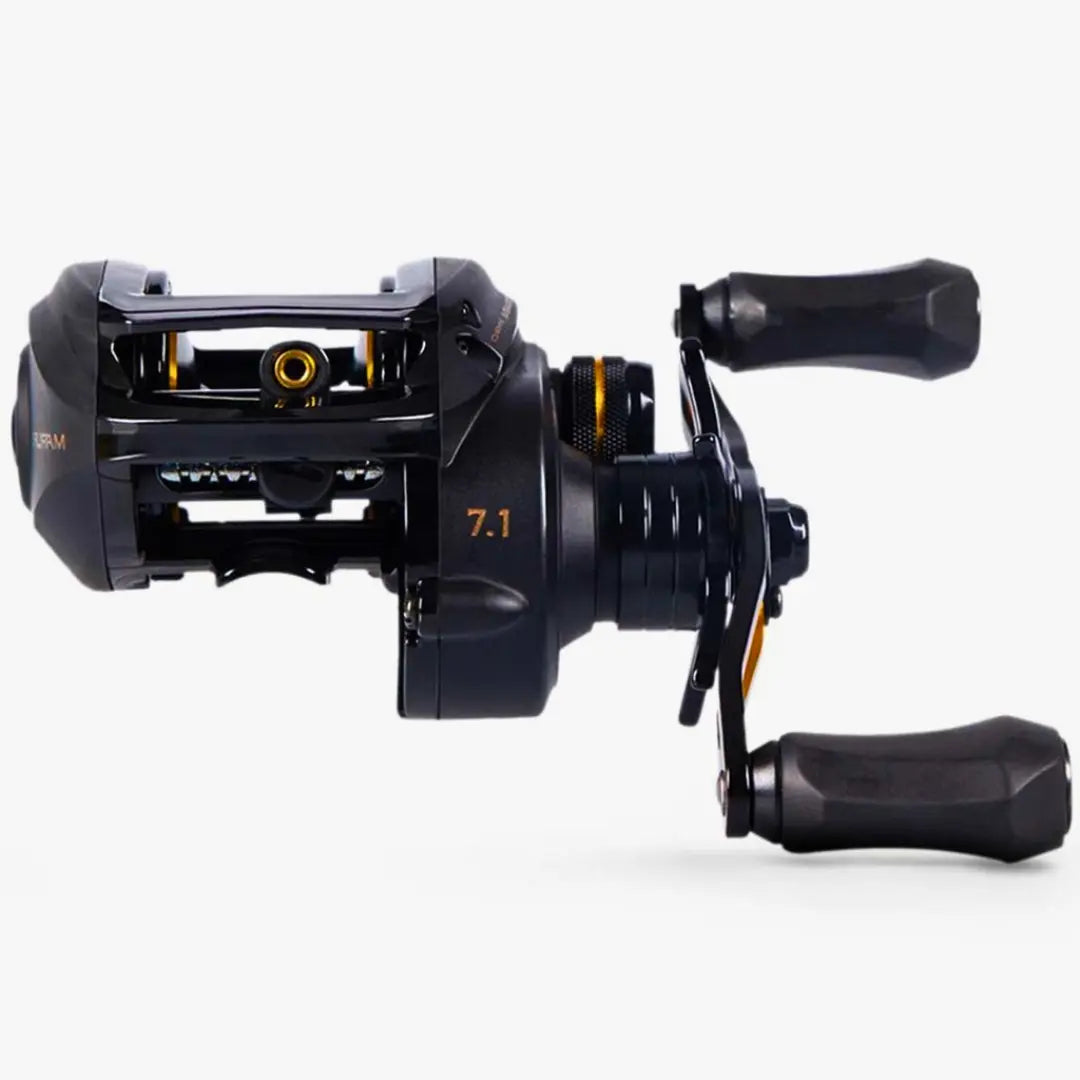 Carretilha Maruri Black Tamba Pro com design ergonômico e anti-reverso reforçado