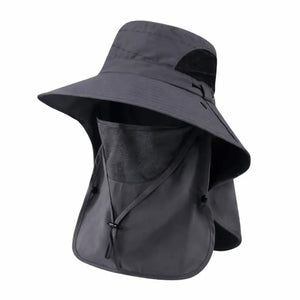 O Chapéu de Pesca Zanter Ventus na cor cinza escuro sendo apresentado na diagonal, com o fundo branco