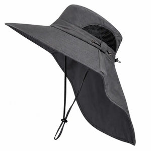 O chapéu de Pesca Zanter Ventus na cor cinza escuro mostrado de lado