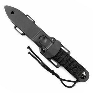 A Faca de Pesca Albatroz Helix dentro de sua bainha de proteção, com seu cabo em destaque