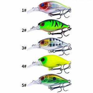 Isca Artificial Mini Crank 5 Peças com mergulho de 0,3 a 0,6m ideal para peixes agressivos