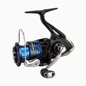 Vista lateral com todos os detalhes do Molinete Shimano Nexave FI 1000