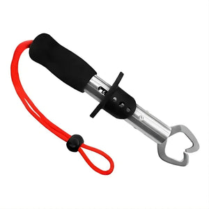 Alicate de Contenção Albatroz Claw com seu bico virado para baixo e para a direita, com seu cordão vermelho amostra