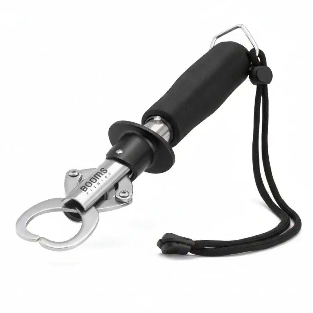 Alicate de Contenção Booms Gripper visto do lado esquerdo, com suas pinças viradas para baixo