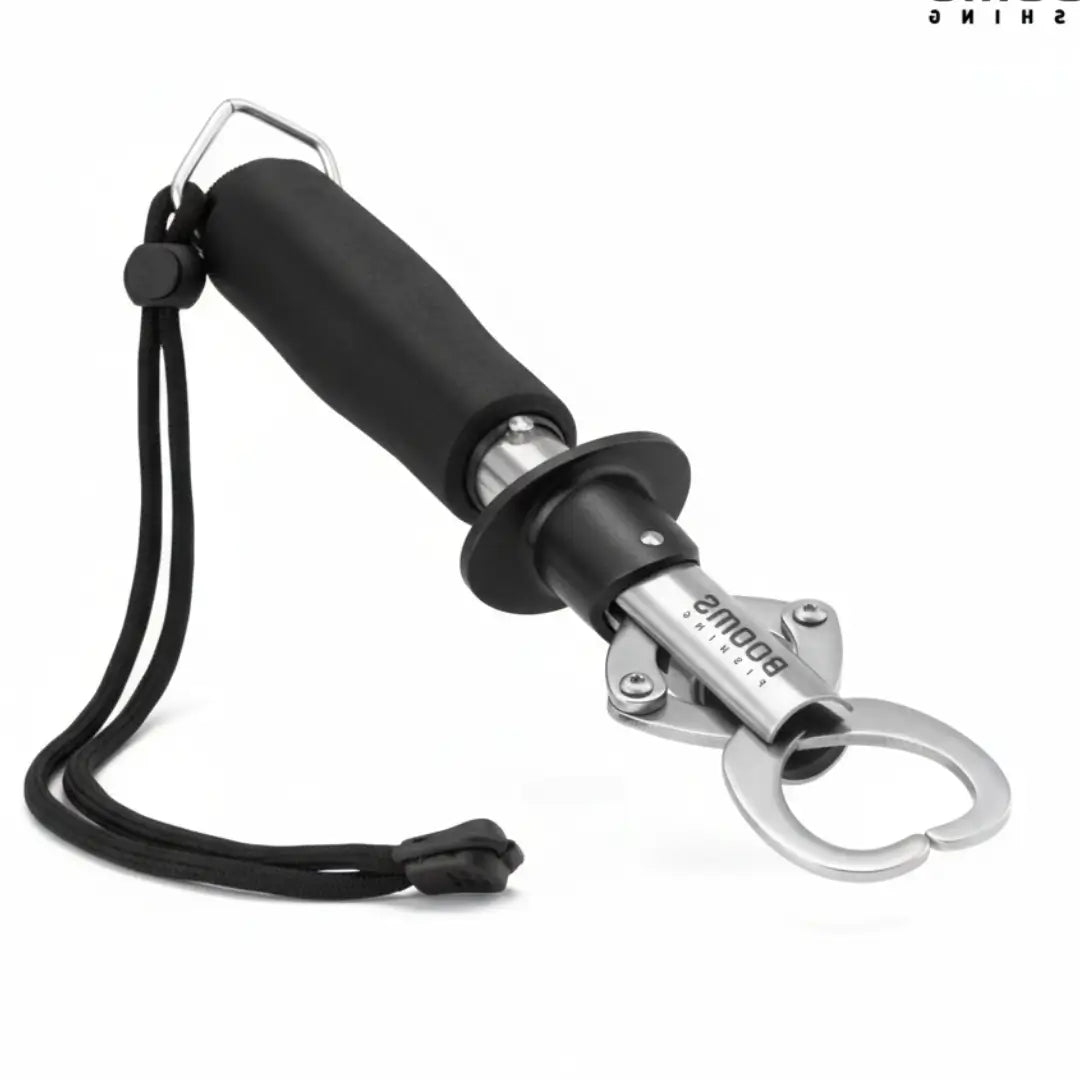 Alicate de Contenção Booms Gripper visto do lado direito, com suas pinças viradas para baixo