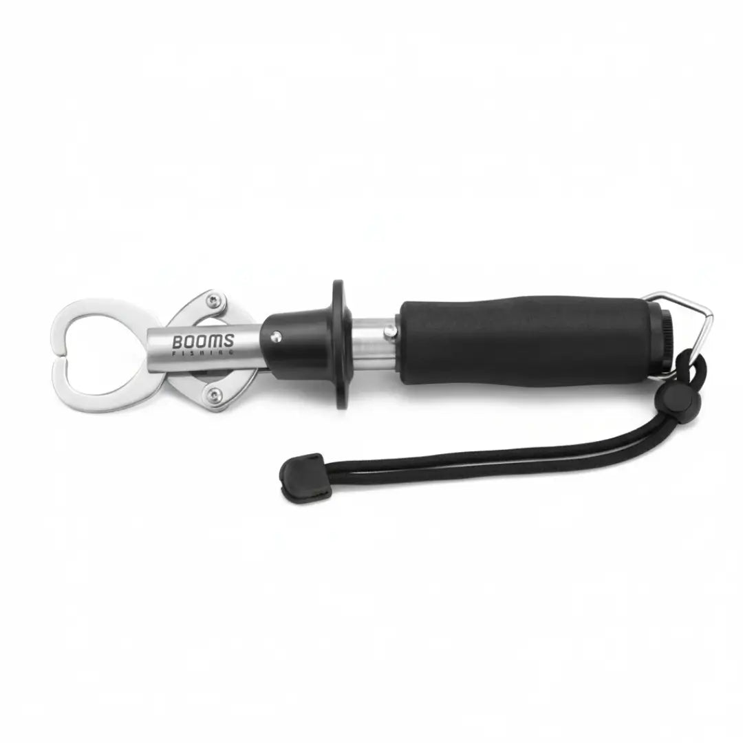 Alicate de Contenção Booms Gripper deitado de lado, com suas pinças fechadas viradas para o lado esquerdo