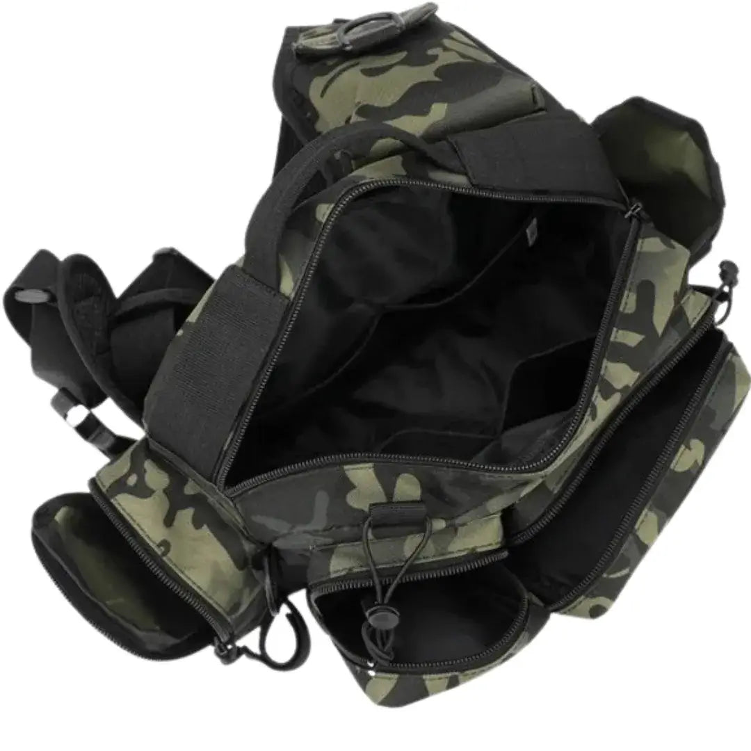 Foco no compartimento principal da Bolsa de Pesca Zanter Forest