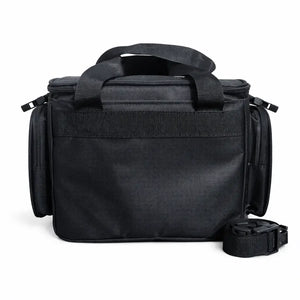 A Bolsa de Pesca Zanter Moor Preta mostrada de costas