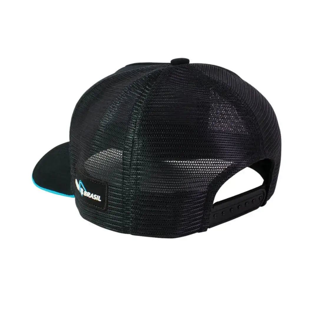 Boné de Pesca Angler Signature mostrado de costas, com o foco em seu sistema de abotoamento e ajuste