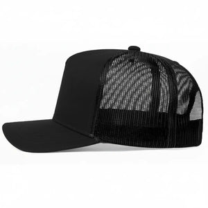 Boné de Pesca Zanter Hook Black visto de lado, mostrando seu tecido respirável 