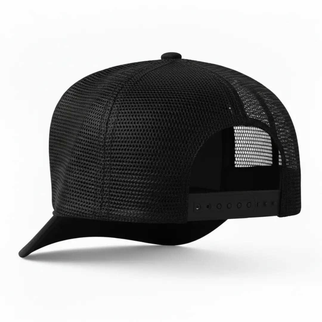 Boné de Pesca Zanter Hook Black visto de costas, mostrando sua aba curva