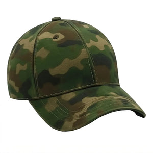 O Boné de Pesca Zanter Hunter Camuflado visto de lado, mostrando sua estampa camuflada