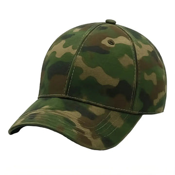 Boné de Pesca Zanter Hunter Camuflado visto na diagonal, com sua aba em destaque