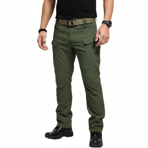Calça Tática Masculina RipStop na cor verde vista de frente