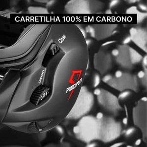 Carretilha de Pesca Piscifun Carbon XCS mostrando seu corpo em carbono
