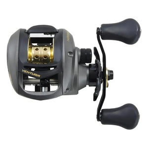 Carretilha Marine Sports New Ventura VT10 vista de cima, com a manivela do lado direito