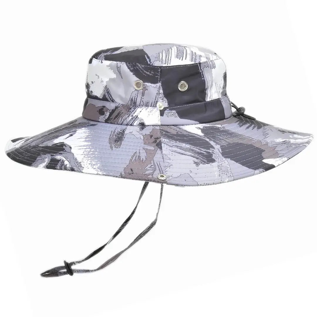 Chapéu de Pesca Urban Camo na cor cinza em destaque