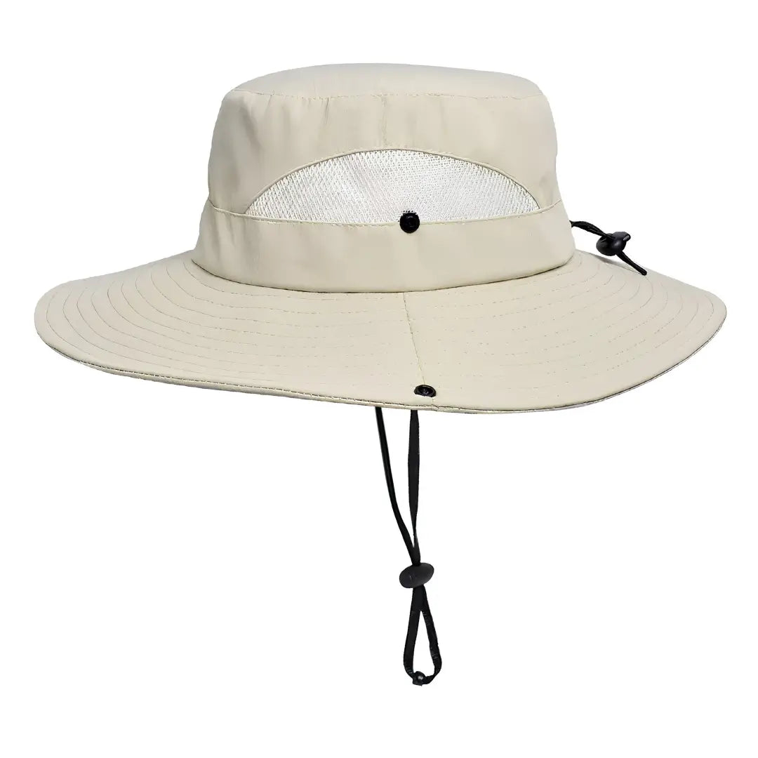 Chapéu de Pesca Zanter Air Field na cor bege em foco, com o fundo branco