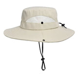 Chapéu de Pesca Zanter Air Field na cor bege em foco, com o fundo branco
