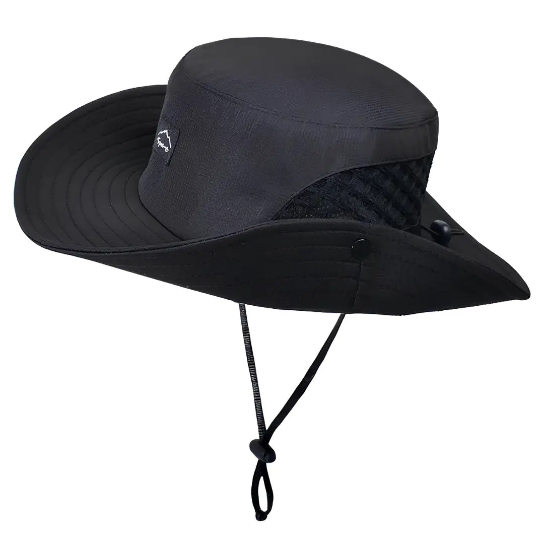 Chapéu de Pesca Zanter Air Trek na cor preto em foco