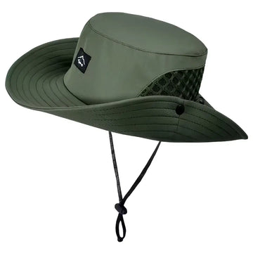Chapéu de Pesca Zanter Air Trek na cor verde militar em destaque