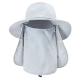 O Chapéu de Pesca Zanter Expedition Pro na cor cinza claro visto de frente, com sua proteção de rosto em destaque