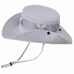 Chapéu de Pesca Zanter Hunter na cor cinza em foco, com o fundo branco