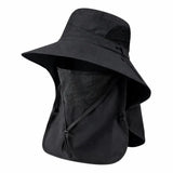 O Chapéu de Pesca Zanter Ventus na cor preta sendo mostrado na diagonal