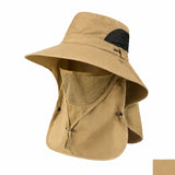 O Chapéu de Pesca Zanter Ventus na cor caqui sendo exibido na diagonal