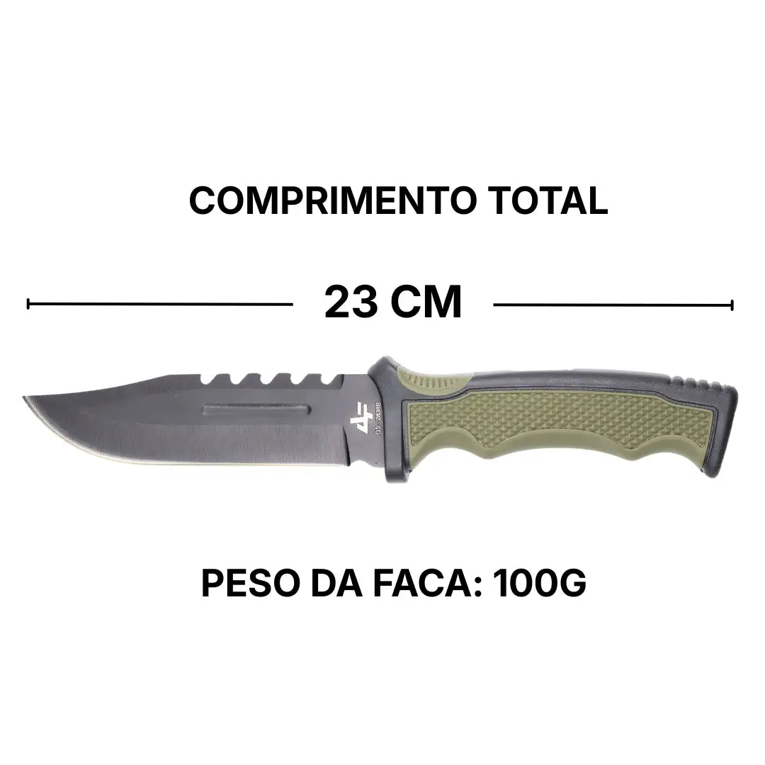 O comprimento total e o peso da Faca de Pesca Albatroz Autilus Pro