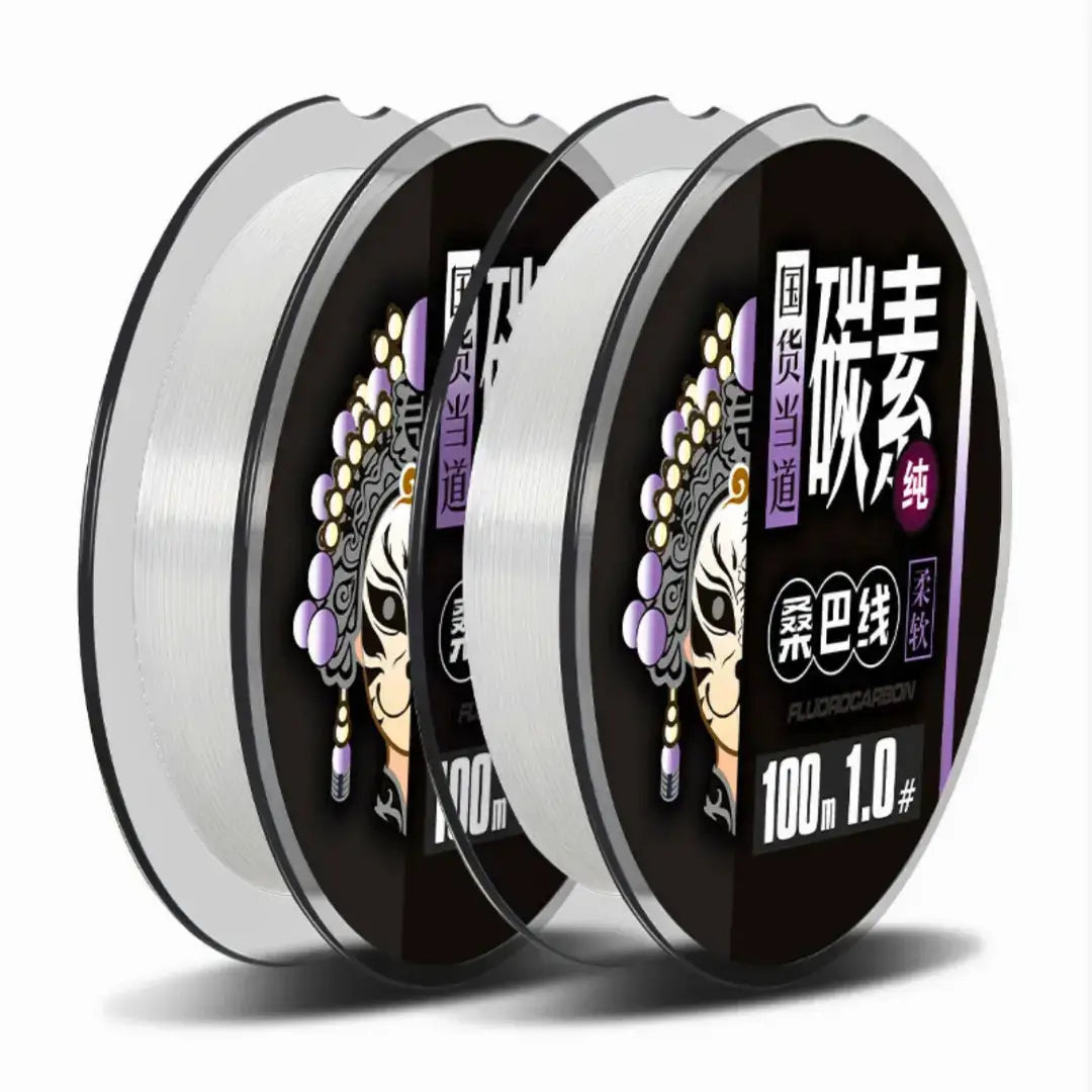 Dois carretéis da Linha Fluorcarbono Zanter Kenshi visto de lado, um ao lado do outro