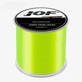 Carretel da Linha Monofilamento Jof Predator na cor amarela em foco