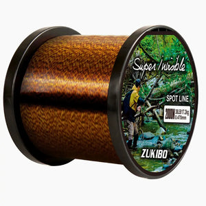 Carretel da Linha Monofilamento Zukibo Super Invisible na cor dourada em foco