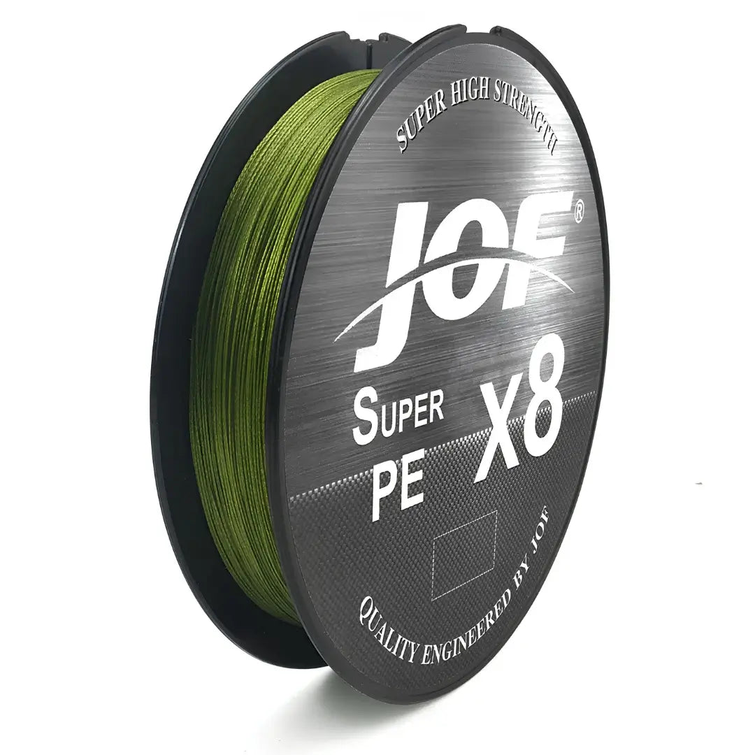 O Carretel da Linha Multifilamento JOF Pure na cor verde lodo em foco