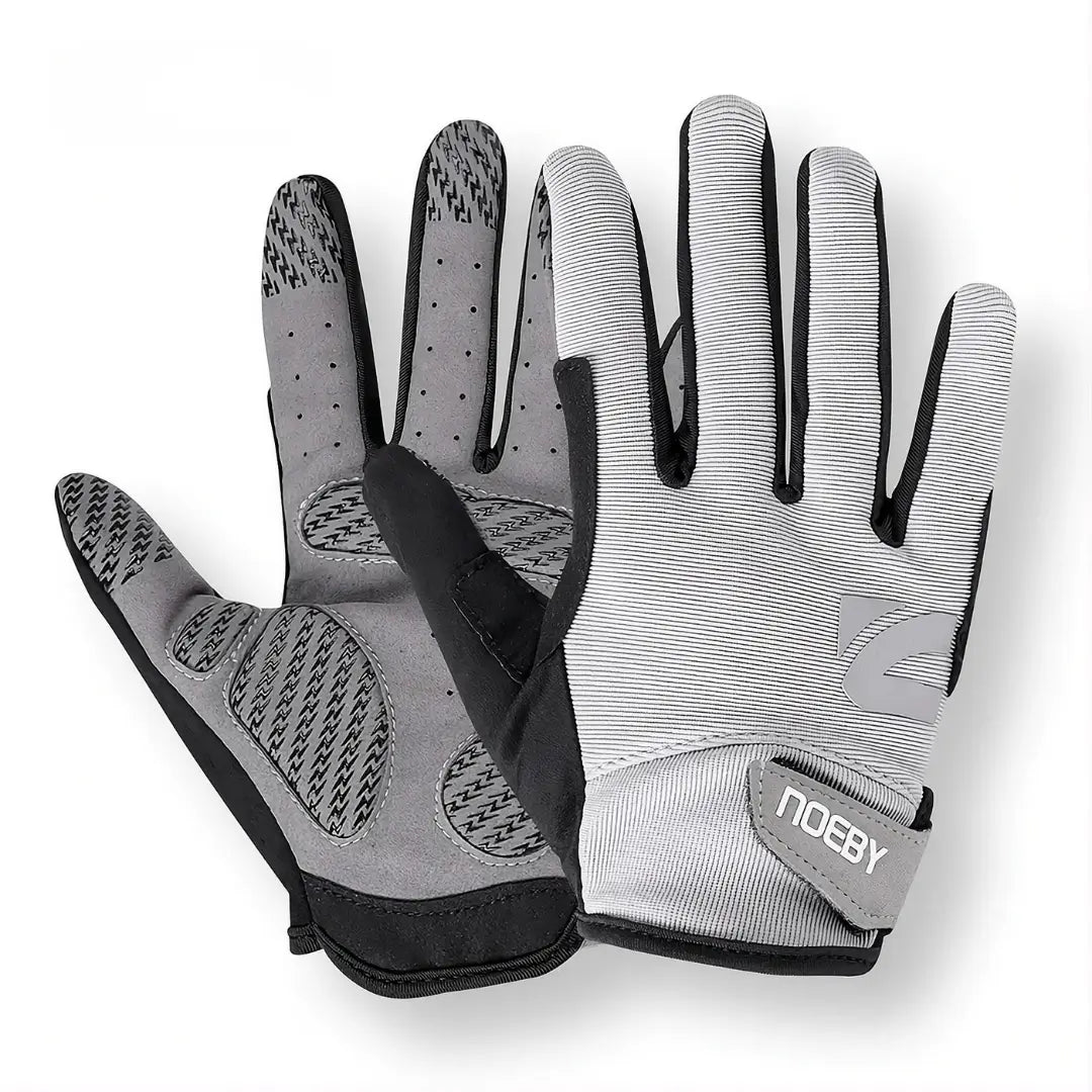 A Luva de Pesca Noeby Vector mostrando sua palma e sua superfície, com o fundo branco