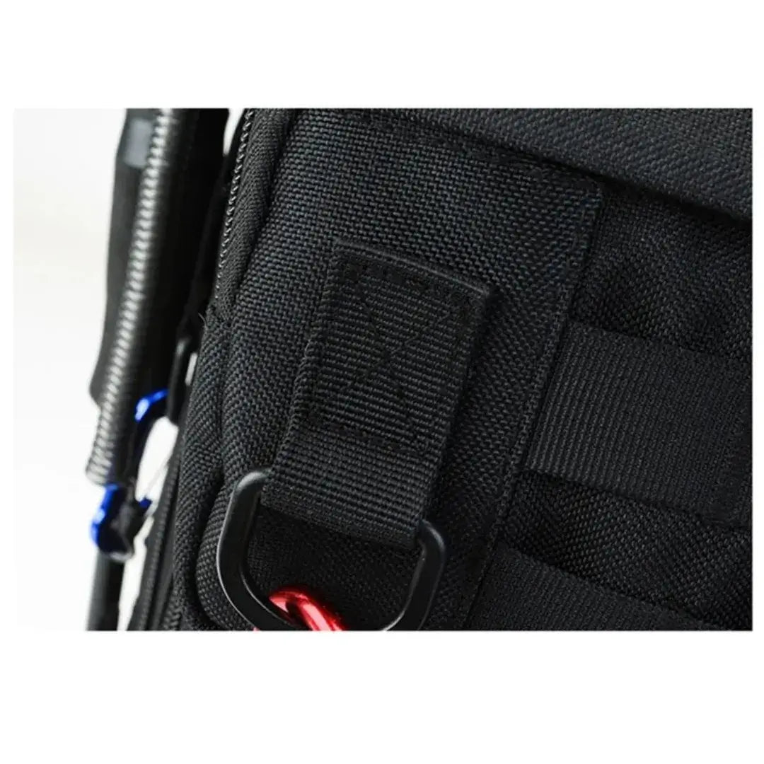 Detalhes da costura reforçada da  Mochila de Pesca Zanter Angler 