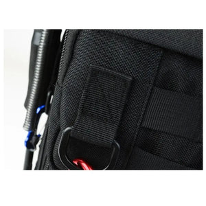 Detalhes da costura reforçada da  Mochila de Pesca Zanter Angler 