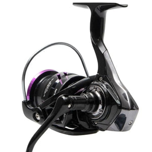 Molinete Maruri Venera 1000 mostrado de costa, com seu arco de alumínio em destaque