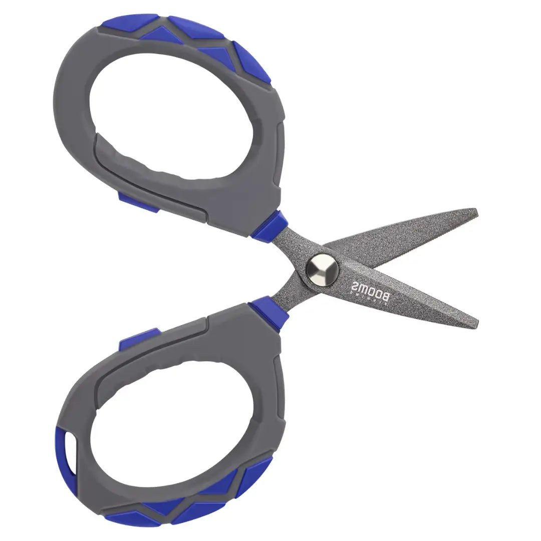 Tesoura de Pesca Booms Trimmer virada com sua ponta quadrada para o lado direito